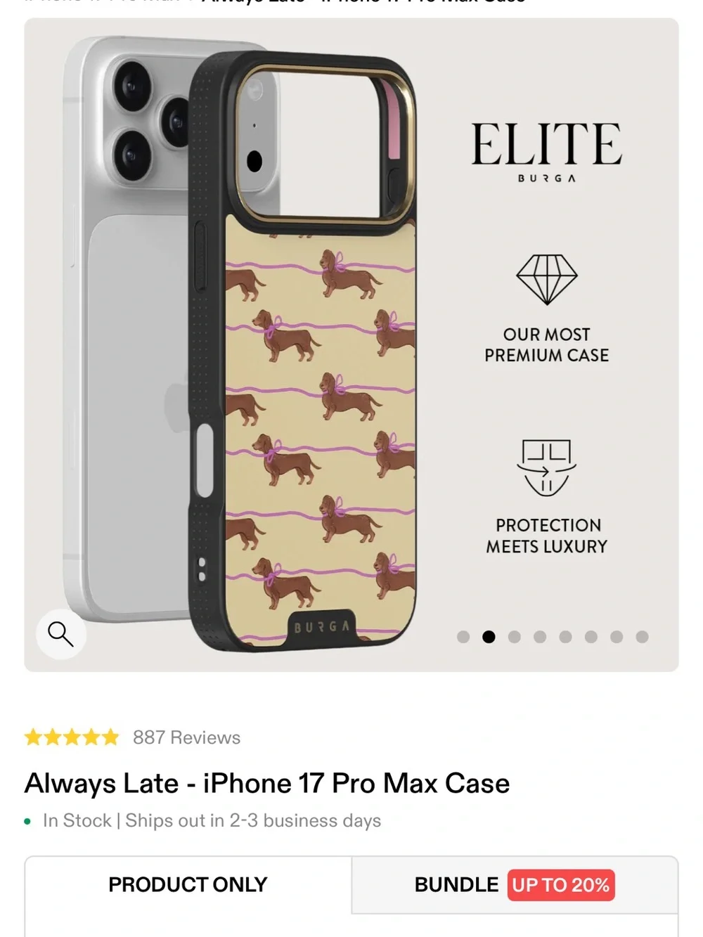 BURGA IPhone 17 Pro Max Case (Always Late)